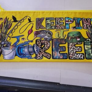 Yellow Bag with Fishing