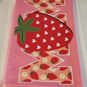 Pink Bag with Strawberries and Mom