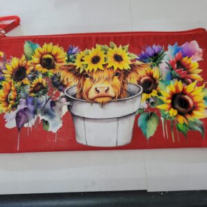 Red Bag with Sunflowers and Cow