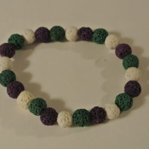 Red white and green lava bracelet