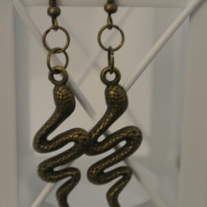 Bronze and black Snake earrings