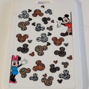 White Hard Cover ID Holder with Mickey and Minnie