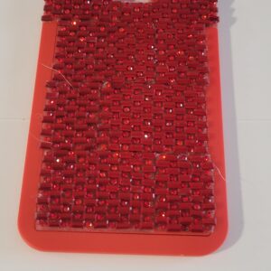 Red Hard Cover ID Holder with Red Squares