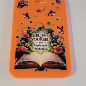 Orange Hard Cover ID Holder with Book