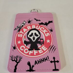Pink Soft Cover ID Holder with Scream