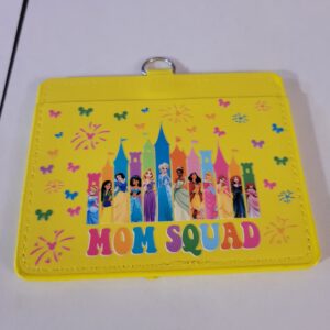 Yellow Soft Cover ID Holder with Princesses