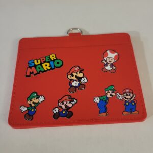 Red Soft Cover ID Holder with Mario