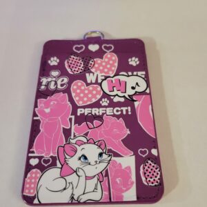 Purple Soft Cover ID Holder with Marie Cat