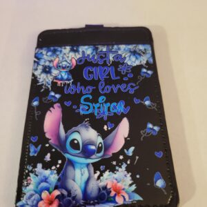 Black Soft Cover ID Holder with Stitch