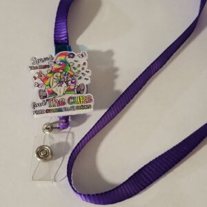 Awareness with Blue Lanyard