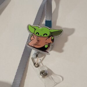 Yoda with Grey Lanyard