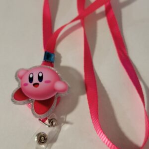 Kirby with Pink Lanyard