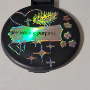 Black Compact Mirror with "You have purpose"