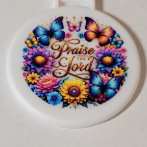 White Compact Mirror with Praise the Lord