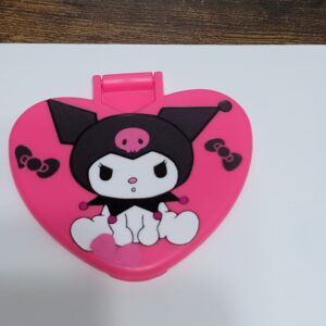 Pink Heart Compact Mirror with HK
