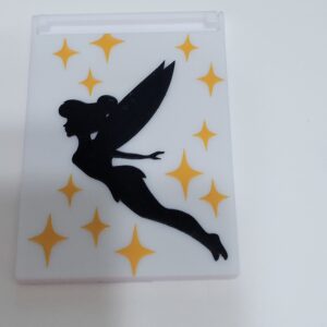 White Square Compact Mirror with Tinker Bell