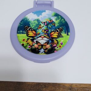 Blue Compact Mirror with Gnome