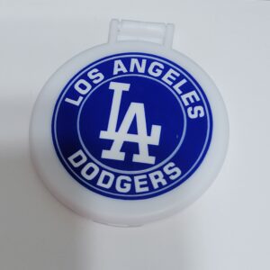 White Compact Mirror with Dodgers