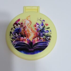 Yellow Compact Mirror with Book