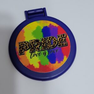 Blue Compact Mirror with Pride