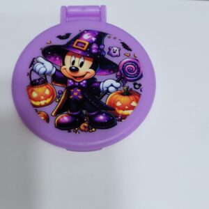 Blue Compact Mirror with Halloween Mickey