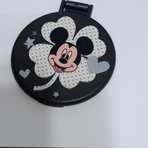 Black Compact Mirror with Mickey
