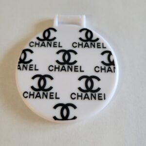 White Compact Mirror with CC
