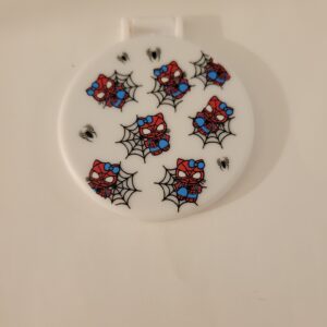 White Compact Mirror with HK Spiderman