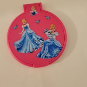 Pink Compact Mirror with Cinderella