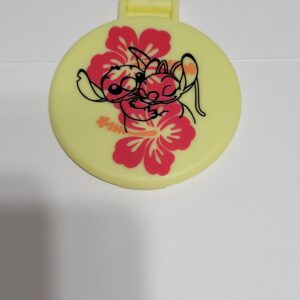 Yellow Compact Mirror with Stitch and Angel