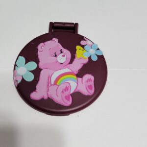 Black Compact Mirror with Pink Carebear