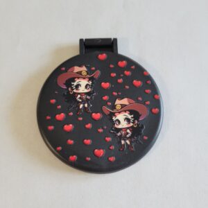 Black Compact Mirror with Betty Boop