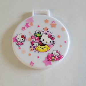 White Compact Mirror with HK