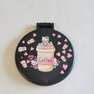 Black Compact Mirror with HK