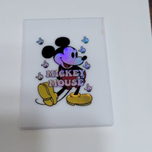 White Square Compact Mirror with Mickey