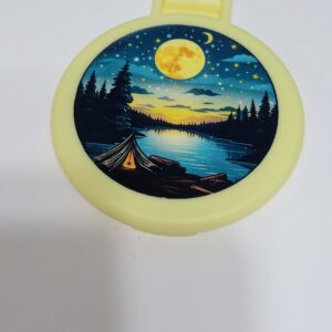 Yellow Compact Mirror with Camping
