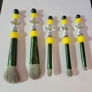 Black, White and yellow Make Up Brush Set
