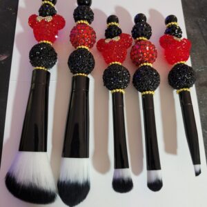 Red Mickey Make Up Brush Set