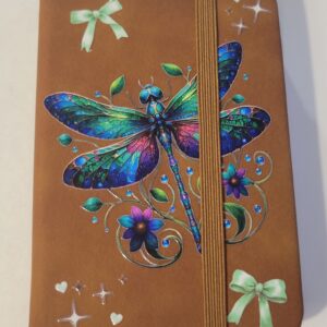 Small Brown Notebook with Dragonfly