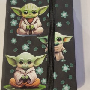 Small Black Notebook with Yoda