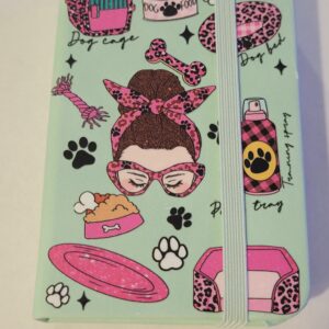 Small Green Notebook with Dog Mom