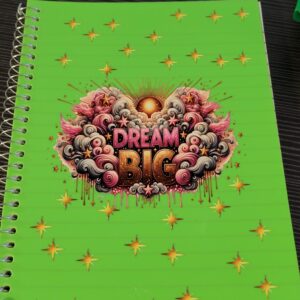 Green Notebook with "Big Dreams"