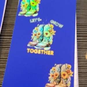 Blue Flip Notebook with Boots