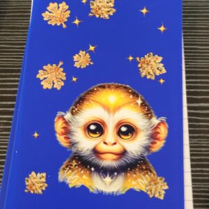 Blue Flip Notebook with Monkey