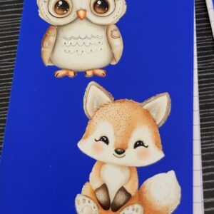 Blue Flip Notebook with Animals