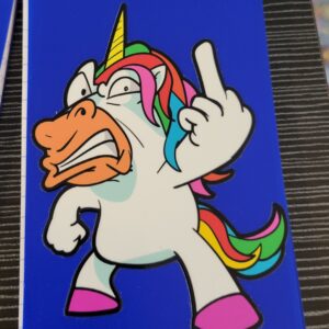 Blue Filp Notebook with Unicorn