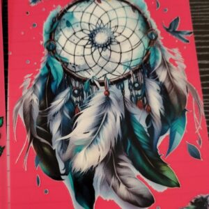 Pink Flip Notebook with Dreamcatcher