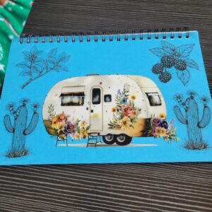 Light Blue Notebook with Camper
