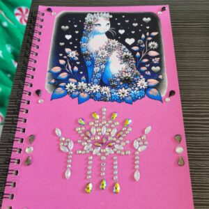 Pink Notebook with Cat