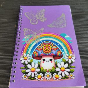 Purple Notebook with Mushroom